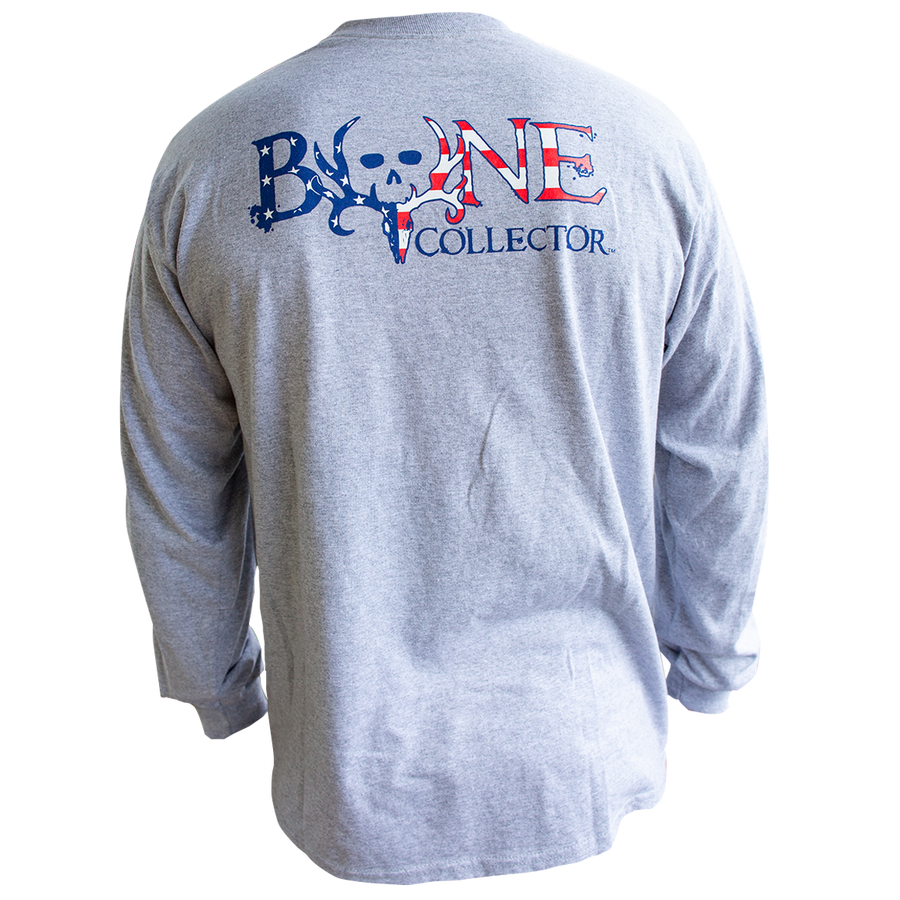 American Flag BC Logo L/S - Grey / Americana