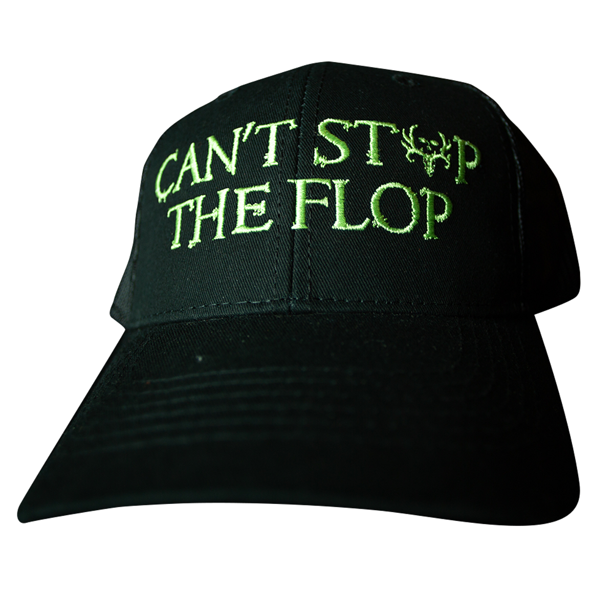 Can't Stop The Flop Black Mesh Back Cap
