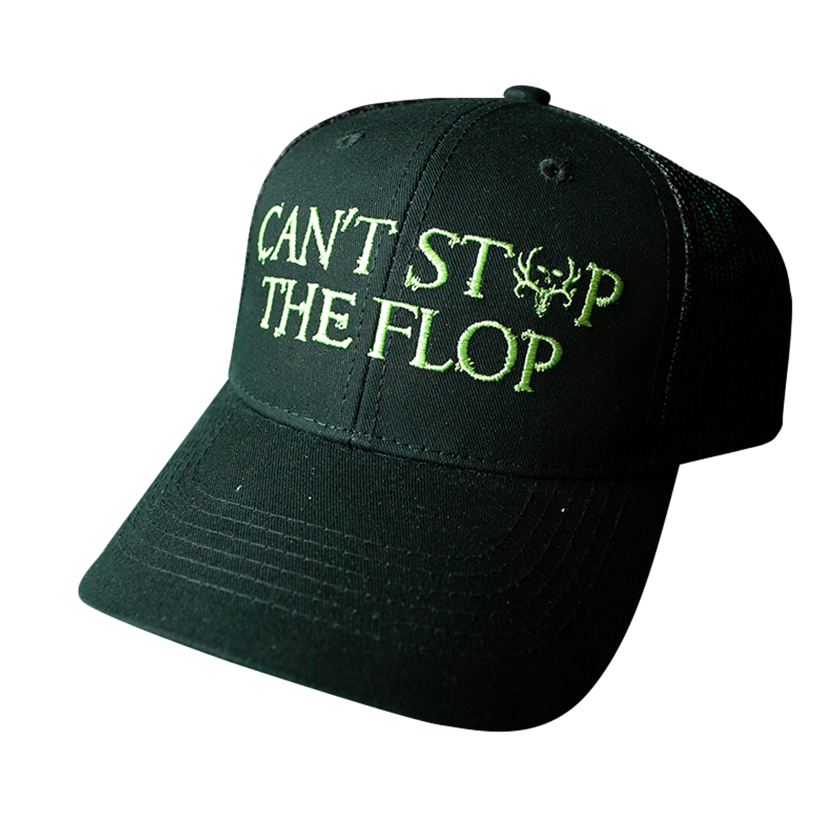 Can't Stop The Flop Black Mesh Back Cap
