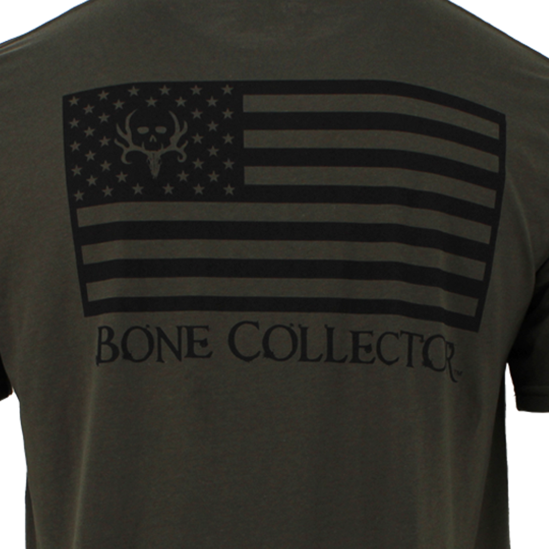 Bone Collector Short Sleeve Durasoft Flag Tee - Forest Night