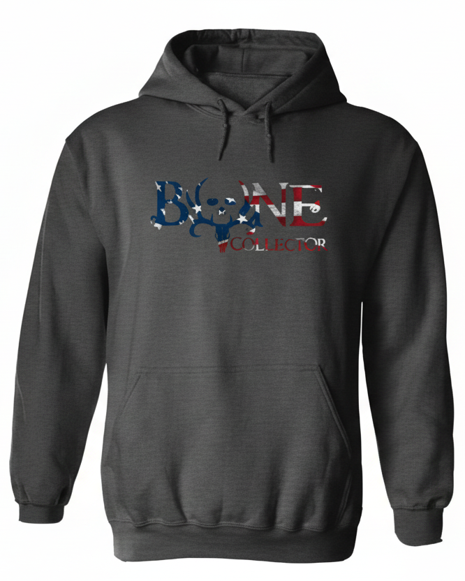 Stars & Stripes Hoodie Black Charcoal