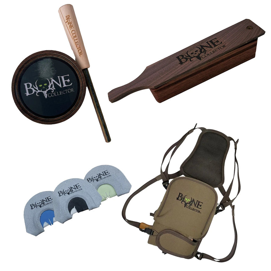 BC Quick Chest Pack full loaded with Fans Up Pot Call, The Provocateur Box Call, and Turkey Talkin 3-Pack Mouth Calls