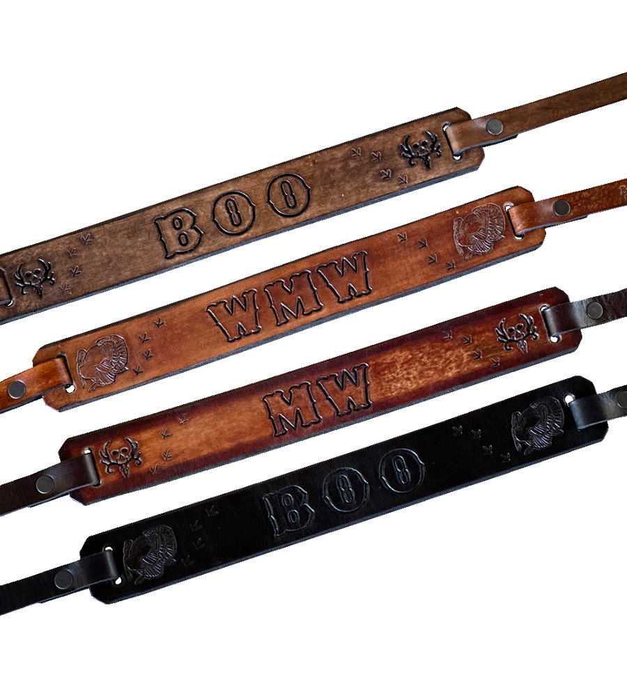 bone collector custom leather turkey totes