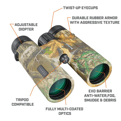 10X42mm Engage X Real Tree Edge Bone Collector Binoculars features