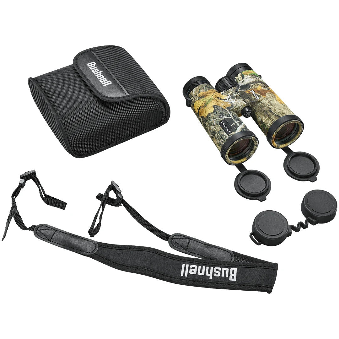 10X42mm Engage X Real Tree Edge Bone Collector Binoculars what's included