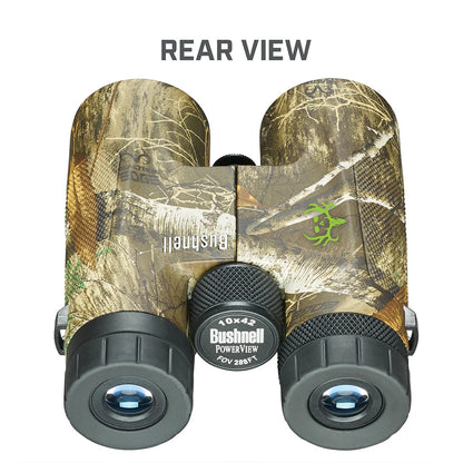 10X42mm Powerview Real Tree Edge Bone Collector Binoculars rear view