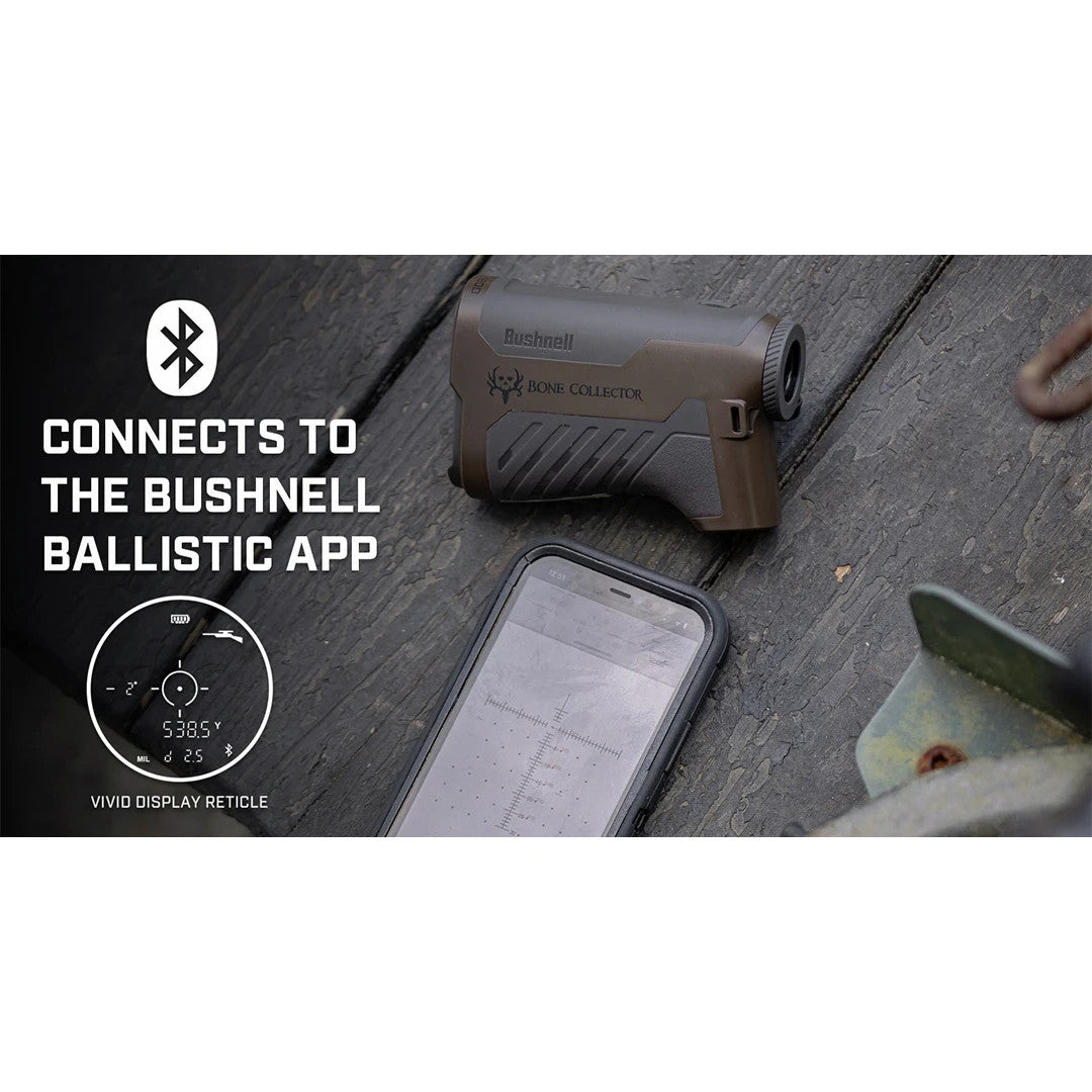 6x25 Bone Collector 1800 Black Gray Laser Range Finder Gen2 Bushnell App bluetooth