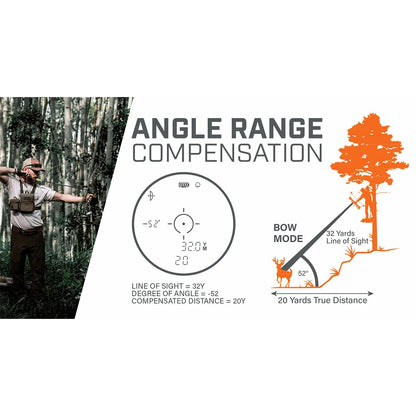6x25 Bone Collector 1800 Black Gray Laser Range Finder Gen2 angle range compensation