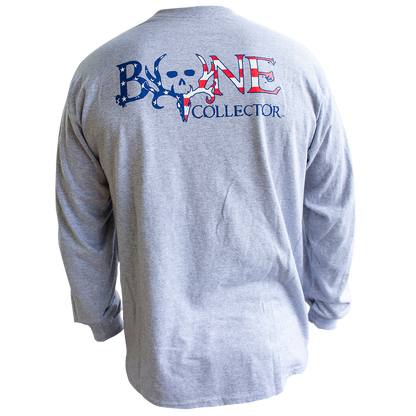 American Flag BC Logo L/S - Grey / Americana