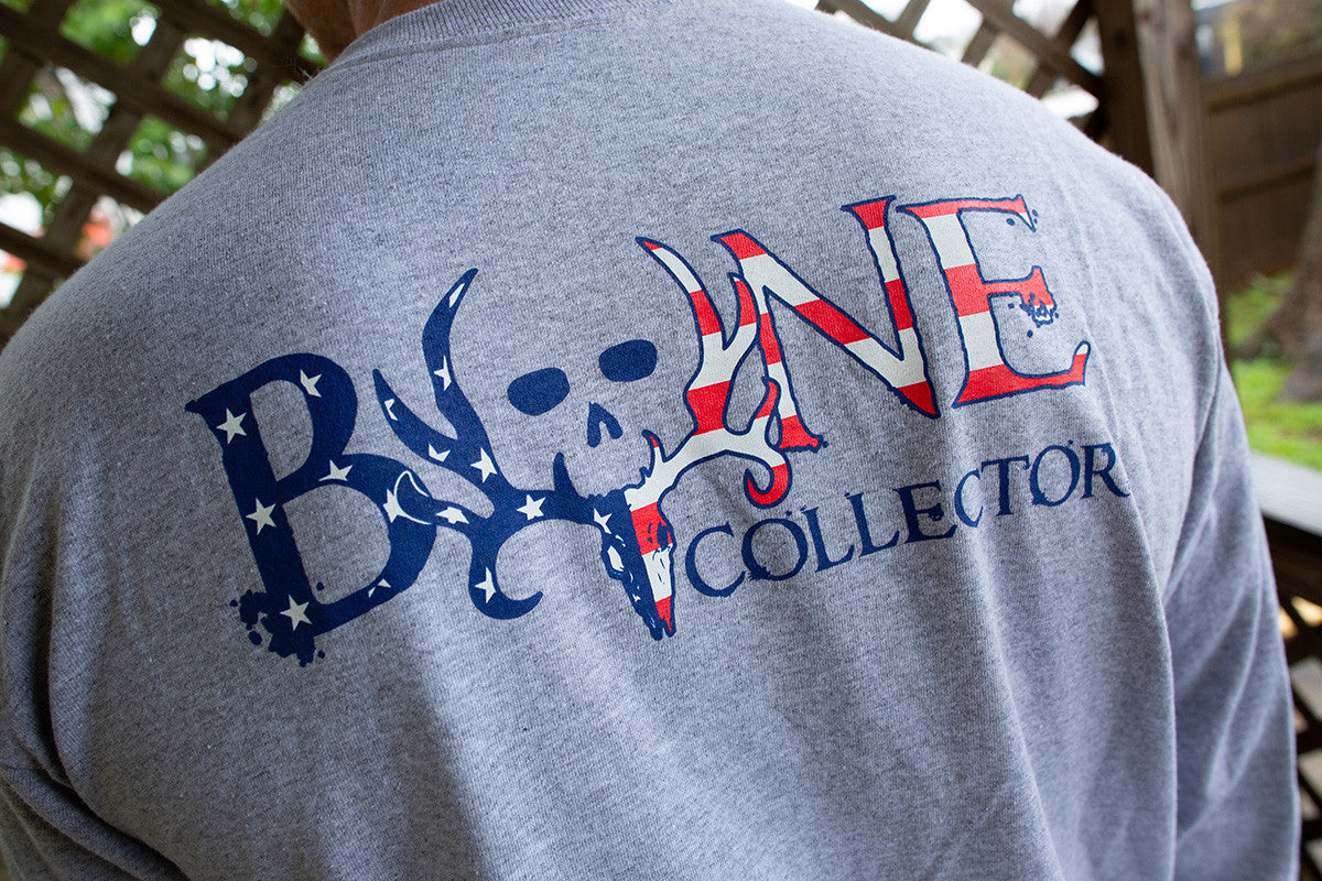 American Flag BC Logo L/S - Grey / Americana