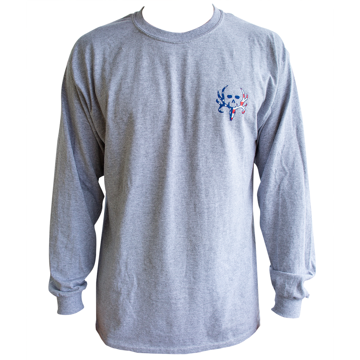 American Flag BC Logo L/S - Grey / Americana
