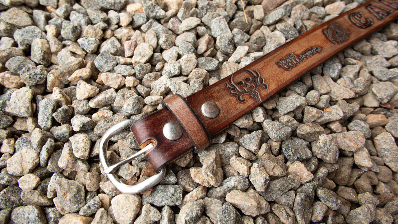 Bone Collector Can't Stop The Flop Adult Leather Belt