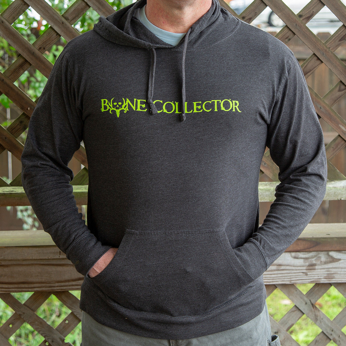 Men's BC Black/Charcoal Scripted LTWT Hoodie