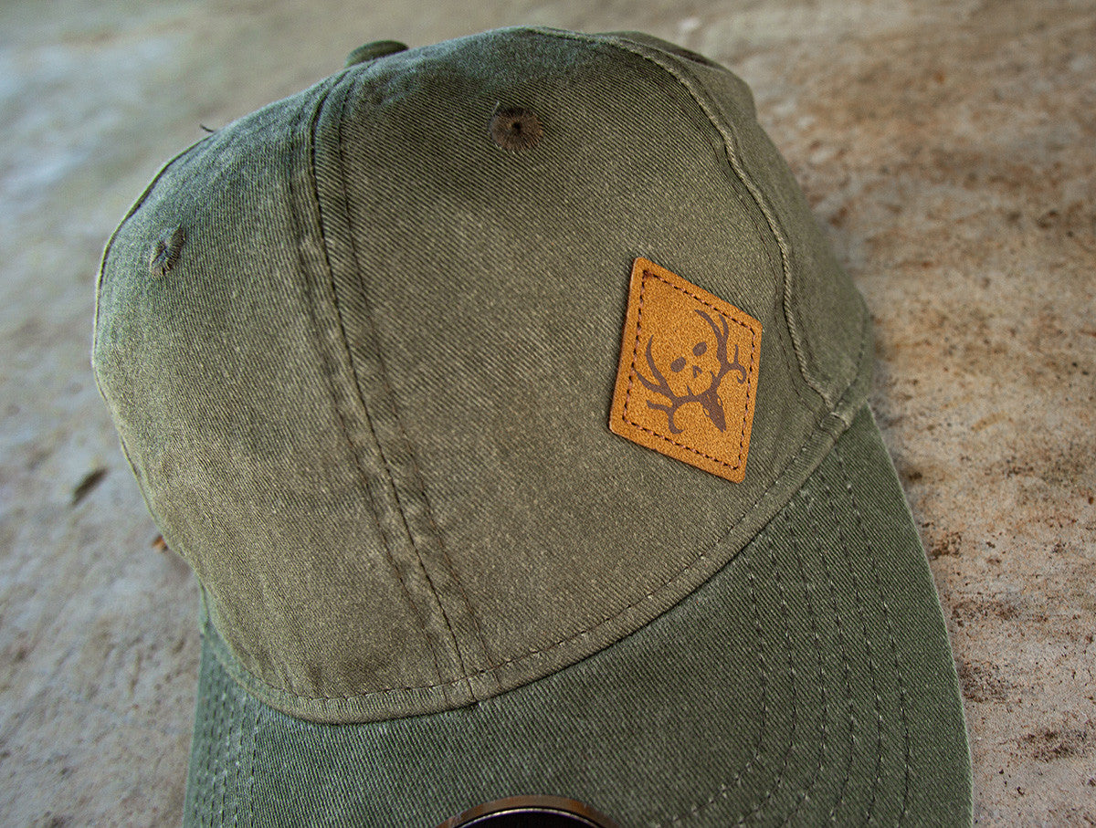 Women's Leather Patch Pony Tail Holder Hat