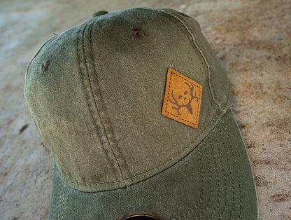 Women's Leather Patch Pony Tail Holder Hat