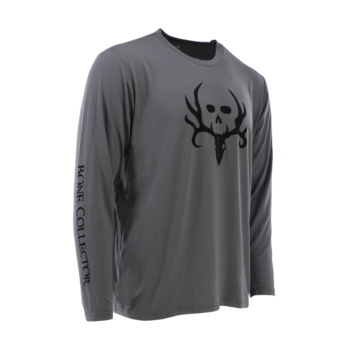 Bone Collector Long Sleeve Performance Shirt - Cool Gray