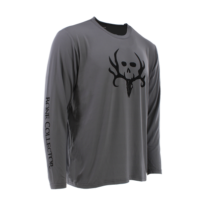 Bone Collector Long Sleeve Performance Shirt - Cool Gray