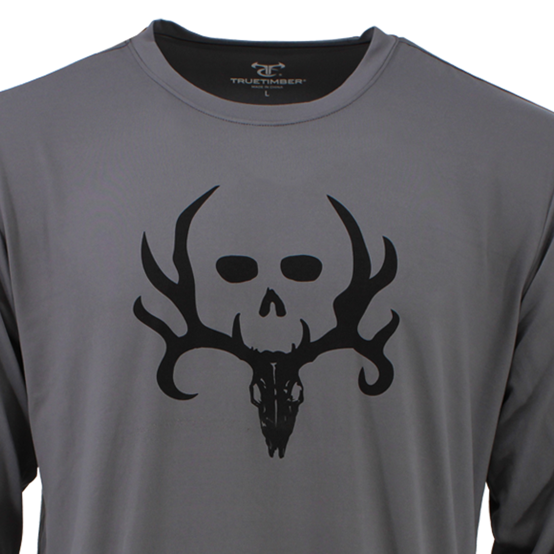 Bone Collector Long Sleeve Performance Shirt - Cool Gray