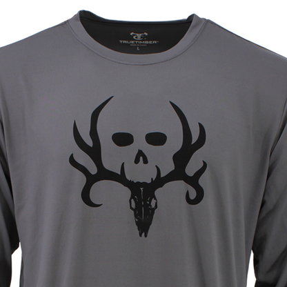 Bone Collector Long Sleeve Performance Shirt - Cool Gray