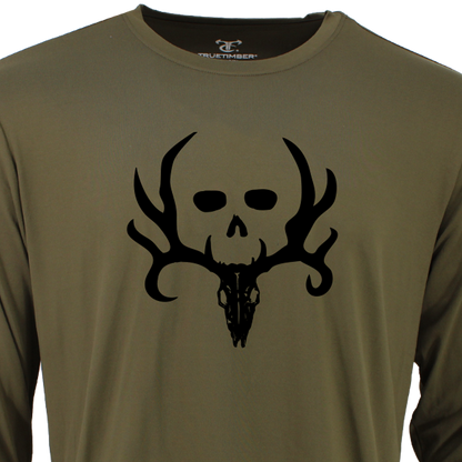Bone Collector Long Sleeve Performance Shirt - Olive Night
