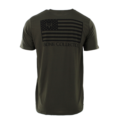 Bone Collector Short Sleeve Durasoft Flag Tee - Forest Night