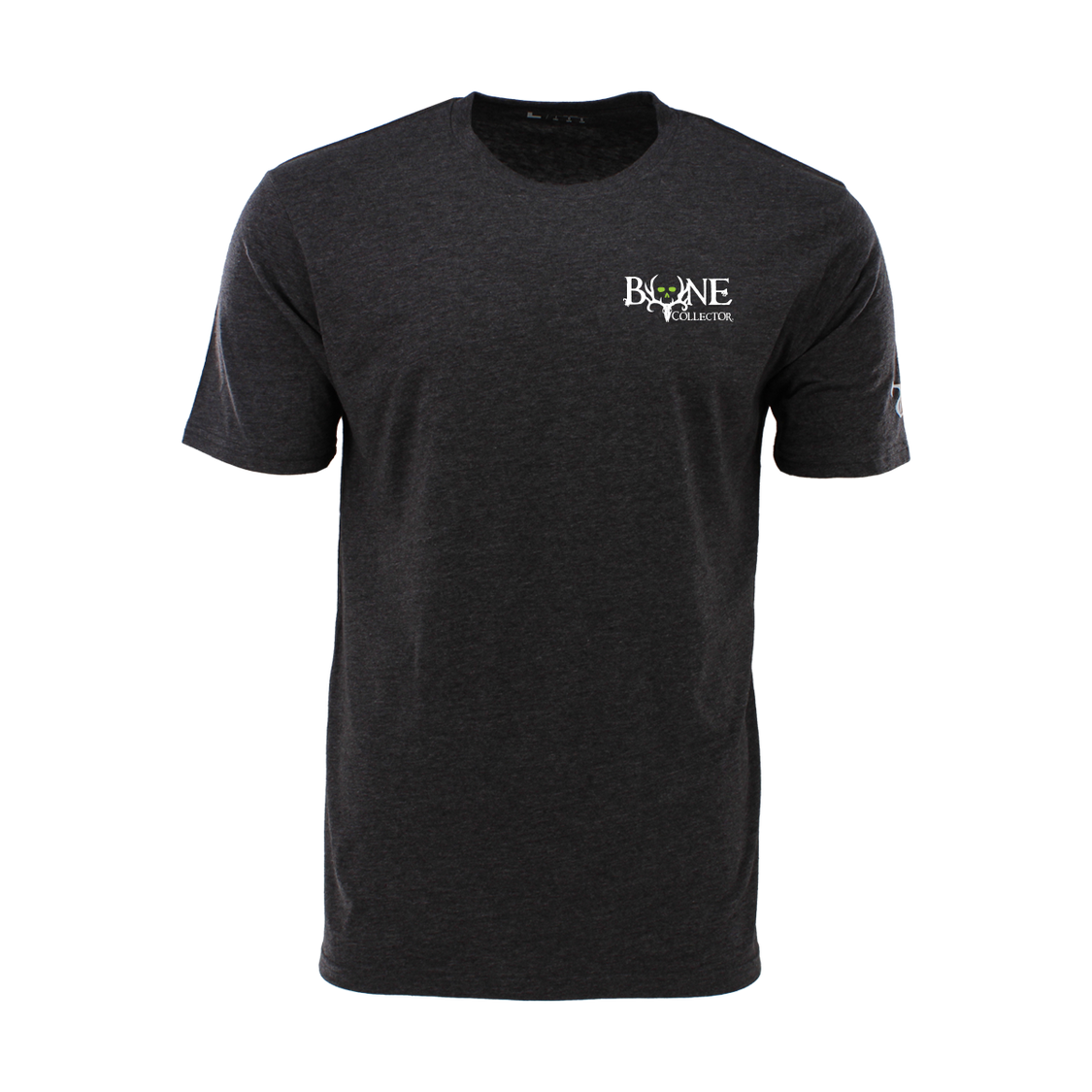 Bone Collector Short Sleeve Durasoft Tee with Chest Logo - Charcoal Heather