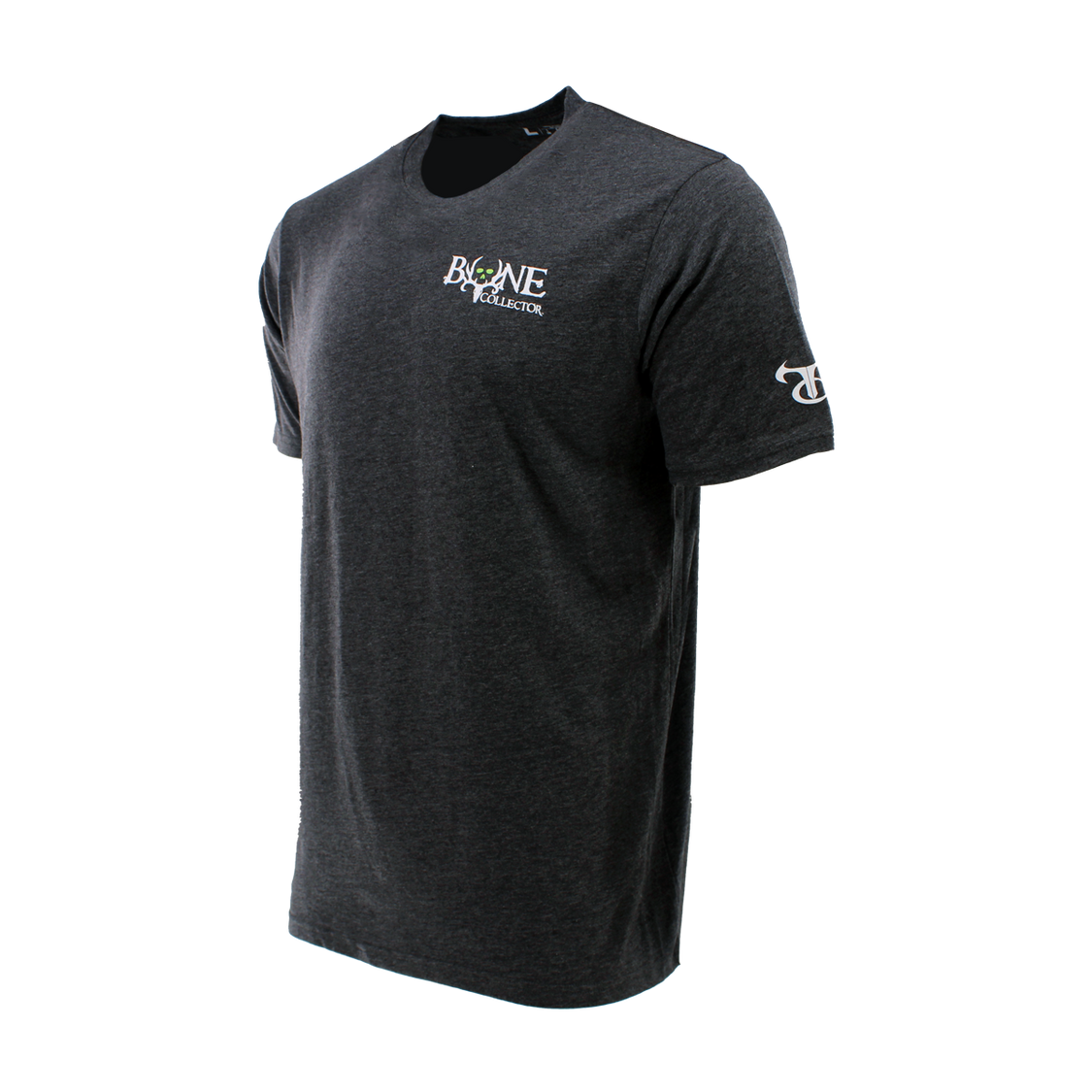Bone Collector Short Sleeve Durasoft Tee with Chest Logo - Charcoal Heather