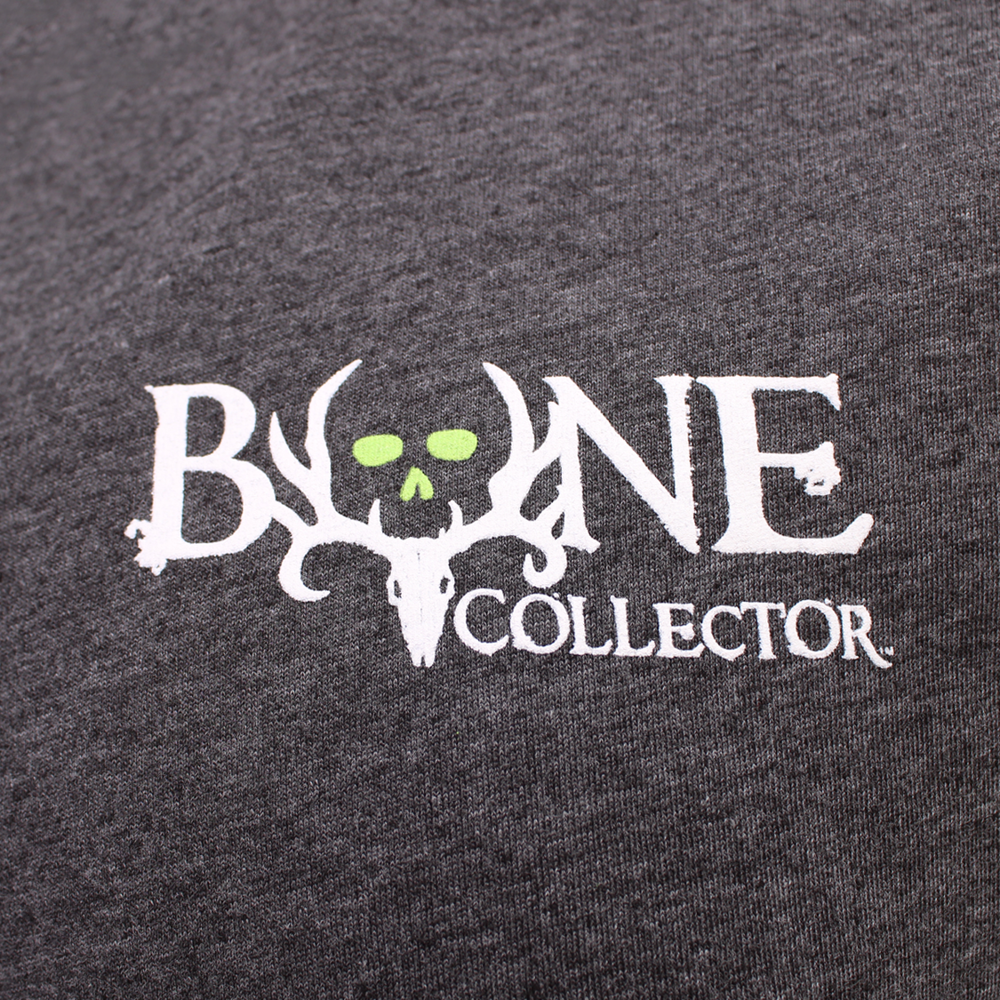 Bone Collector Short Sleeve Durasoft Tee with Chest Logo - Charcoal Heather