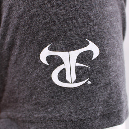 Bone Collector Short Sleeve Durasoft Tee with Chest Logo - Charcoal Heather