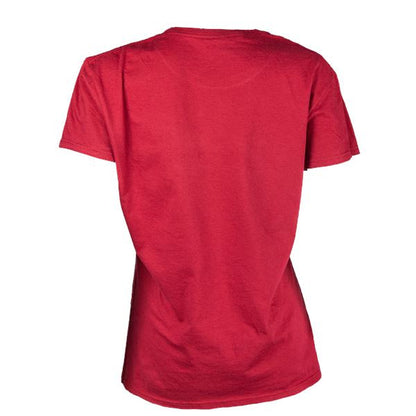 Carved Rose Gold Ladies Lightweight Tee | Canyon Red