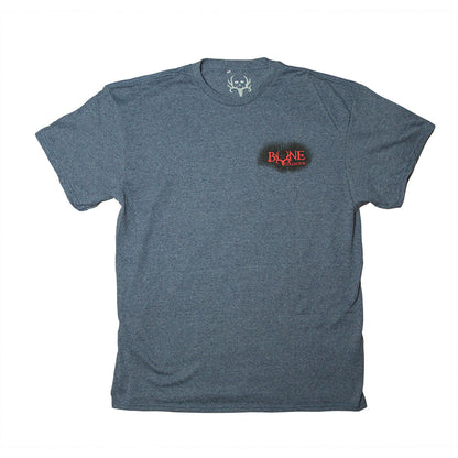 Never Surrender Flags Heather Navy front