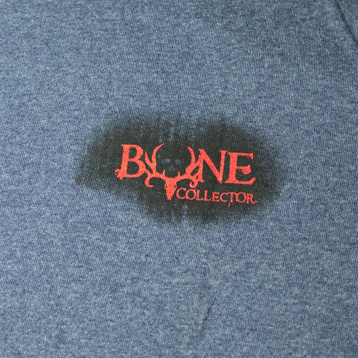 Never Surrender Flags Heather Navy front chest