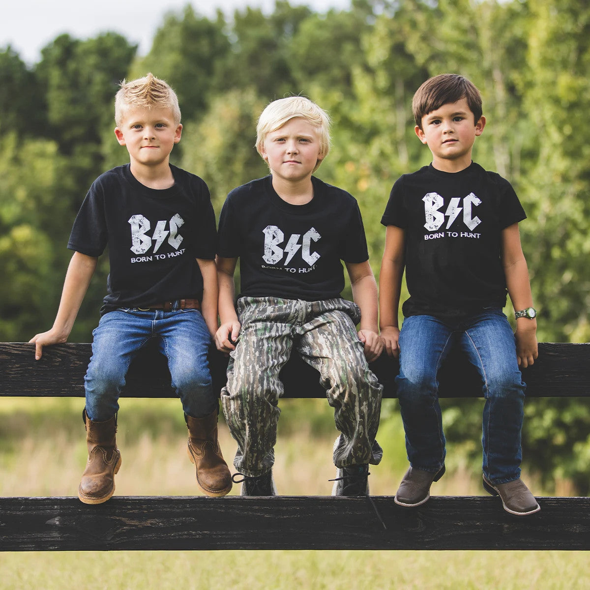 bc raskulls born to hunt graphic tee for toddlers and youth