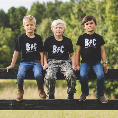 bc raskulls born to hunt graphic tee for toddlers and youth
