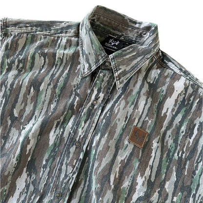 bc raskulls man-child adult twill button-up shirt collar