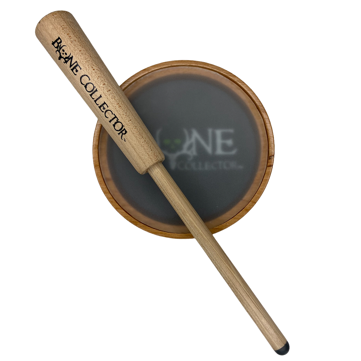 bone collector Double Deceiver Turkey All Weather Friction Call Double-Sided Cherry Pot with Crystal On Top and  Slate On Bottom Front