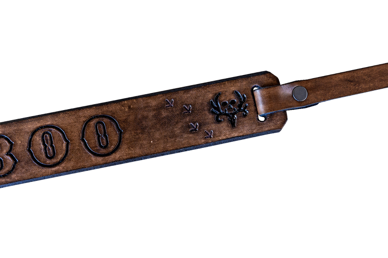 bone collector custom leather turket totes chestnut bc pattern