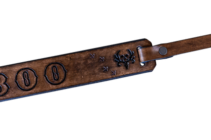 bone collector custom leather turket totes chestnut bc pattern