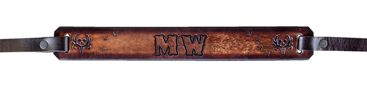 bone collector custom leather turket totes two toned