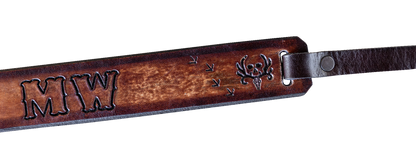 bone collector custom leather turket totes two toned bc pattern