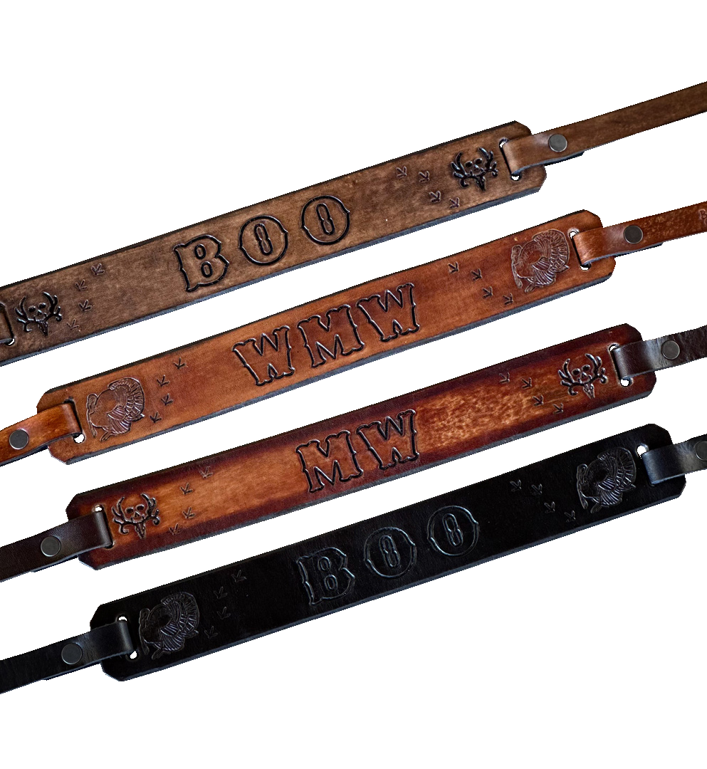 bone collector custom leather turkey totes