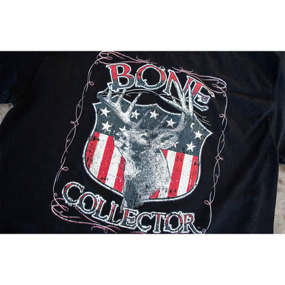 bone collector shield americana tee black graphic