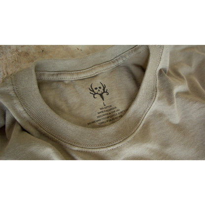 bone collector whitetail hexagon tee - prairie dust tag